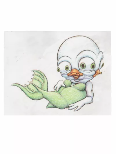 Duck Mermaid - Drawing
